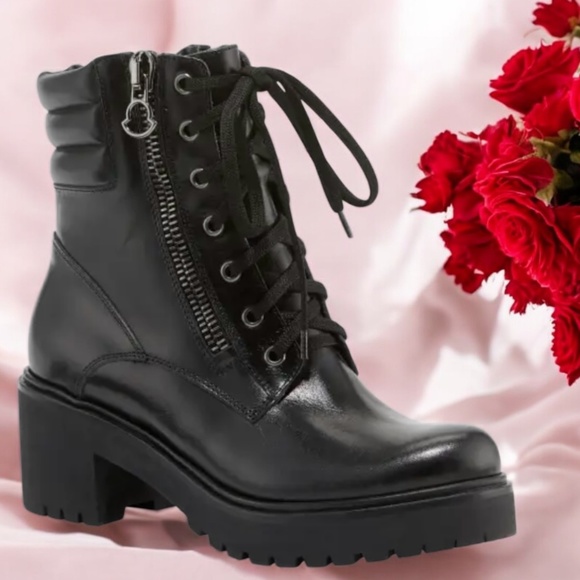 Moncler Viviane Leather Ankle Boots - Picture 2 of 16